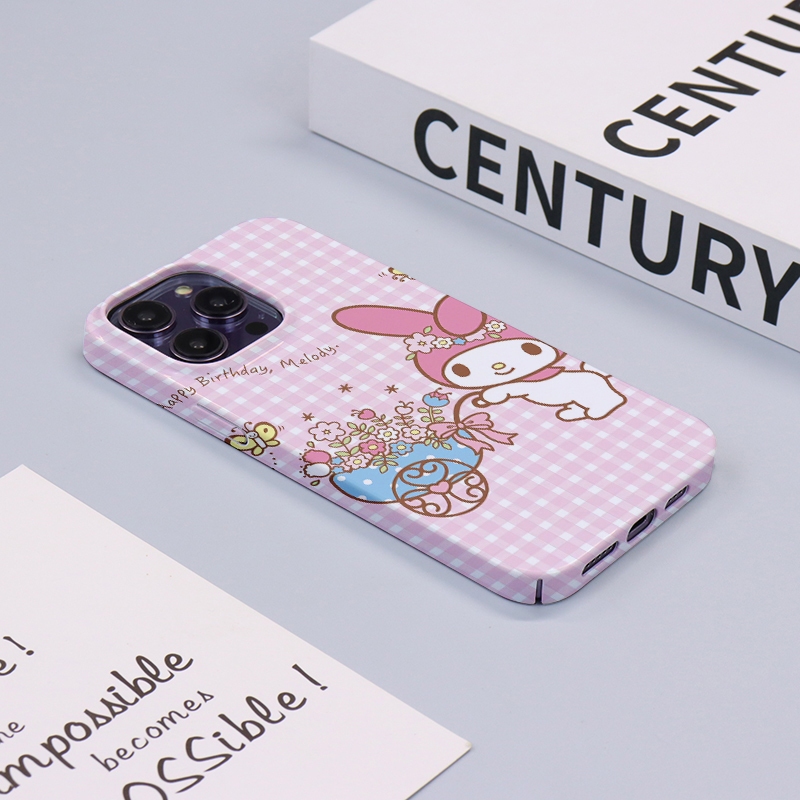 ใช้งานร่วมกับสําหรับiphone 15 14 13 12 11 Pro Max X XR Xs Max 8 7 6s Plus SE 2020 น่ารักการ์ตูนMelodyกล้องป้องกันกันกระแทกปกหลังmvcy