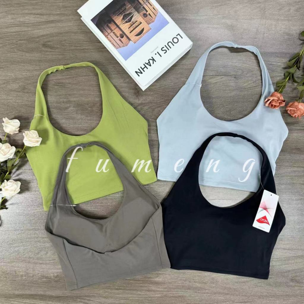 เสื้อกั๊กโยคะสไตล์เชือกแขวนคอแบบบูรณาการพร้อมแผ่นรองหน้าอกชุดชั้นในกีฬาคอยู