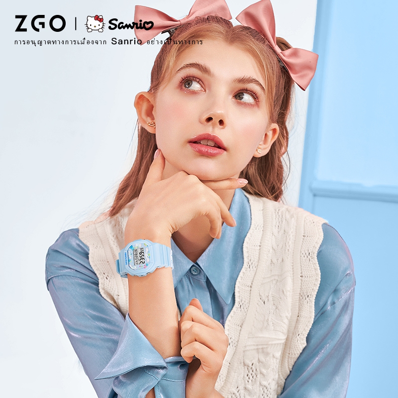 ZGO x Sanrio Cinnamoroll นาฬิกาเด็ก กันน้ำได้ 100% ปฏิทิน นาฬิกาปลุก นาฬิกาเด็กผู้ชาย 8611