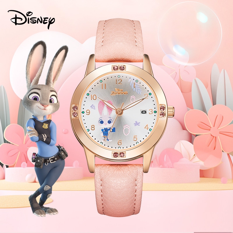 Disney ของแท ้ ที ่ ได ้ รับอนุญาต Judy Series MK-14159 นาฬิกาควอทซ ์ กันน ้ ํานักเรียนหญิง