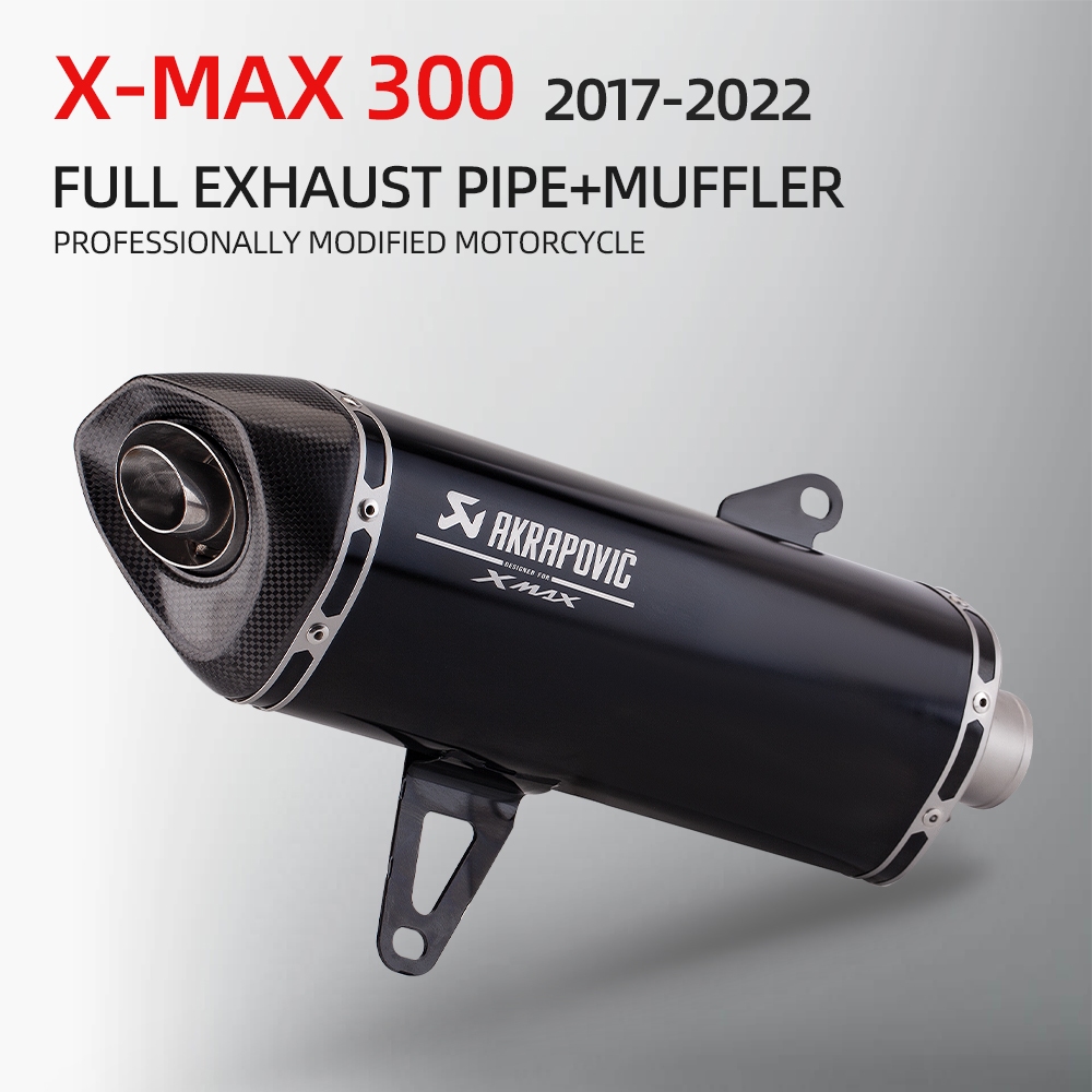 สําหรับ XMAX300 X MAX250 xmax 2017-2022 รถจักรยานยนต ์ Exhaust Escape Moto Muffler ลื ่ นบน Motorcross สแตนเลสมัฟฟิน