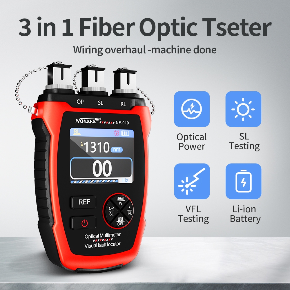 Noyafa NF-919 Fiber Optic Tester Energy Meter Light Source 3-in-1 Function