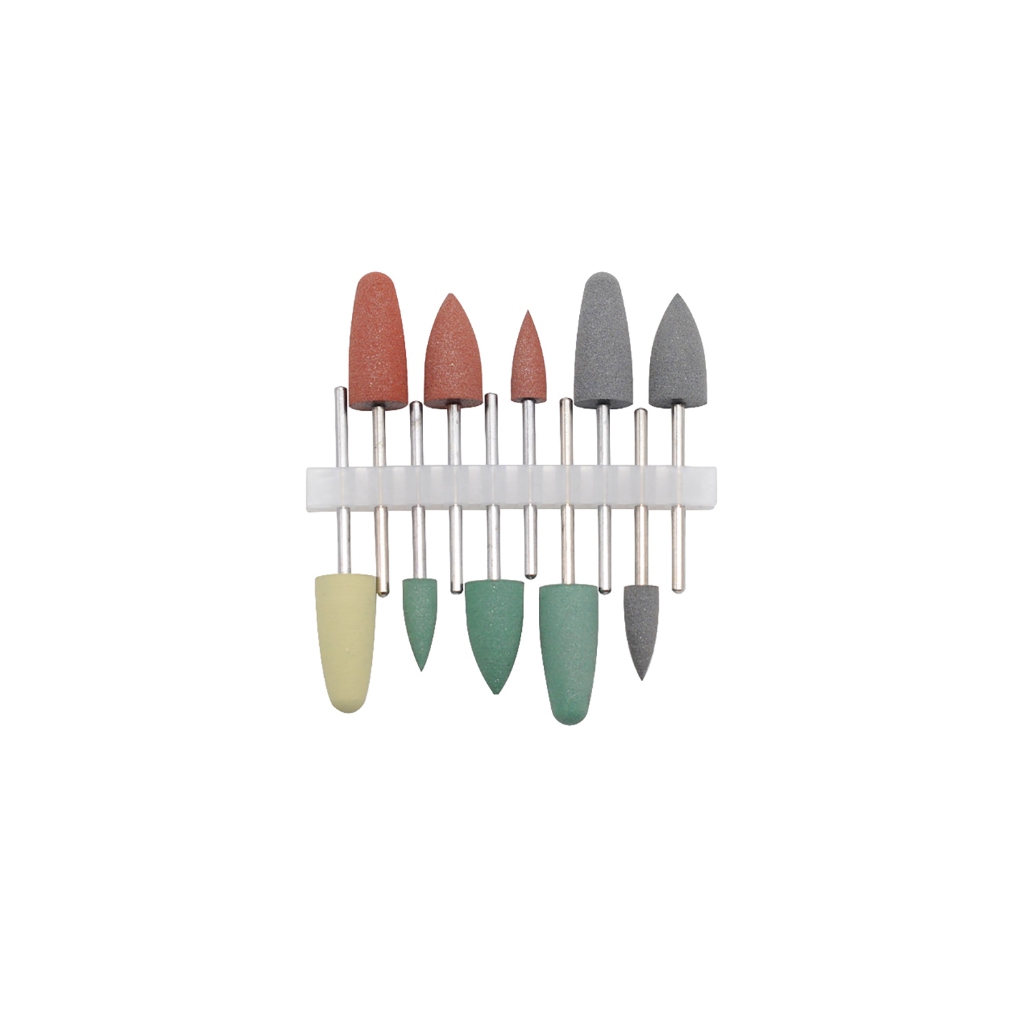 2.35mm Diamond Silicone Polishing Burs for Dental Labs & Clinics | High-Quality Rubber Polishers for Zirconia, Acrylic, and Composite Restorations