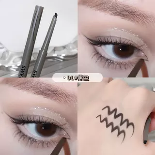 Sweet MINT Machete รูปเจลอายไลเนอร์ดินสอ 4 สี Soft Smooth เริ่มต้นกันน้ํา Sweatproof Non Smudge Lasting Keep Eye แต่งหน้าอายไลเนอร์