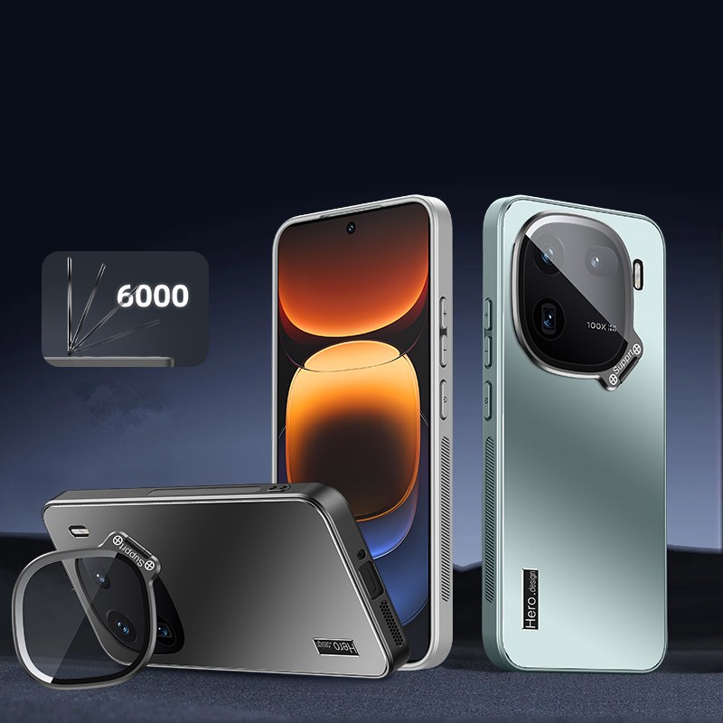 บางmatte Hard PCเคสโทรศัพท์สําหรับVIVO iQOO 12 Pro iQOO 11 Proขาตั้งFull Glassเลนส์ป้องกันฟิล์มAnti-Fingerprints Shell
