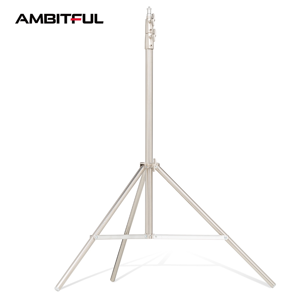 Ambitful ขาตั ้ งสําหรับงานหนัก 1/4 สกรู 200 ซม./6.5'ขาตั ้ งไฟโลหะสําหรับการถ ่ ายภาพสตูดิโอแสงการถ ่ ายภาพขาตั ้ งกล ้ อง