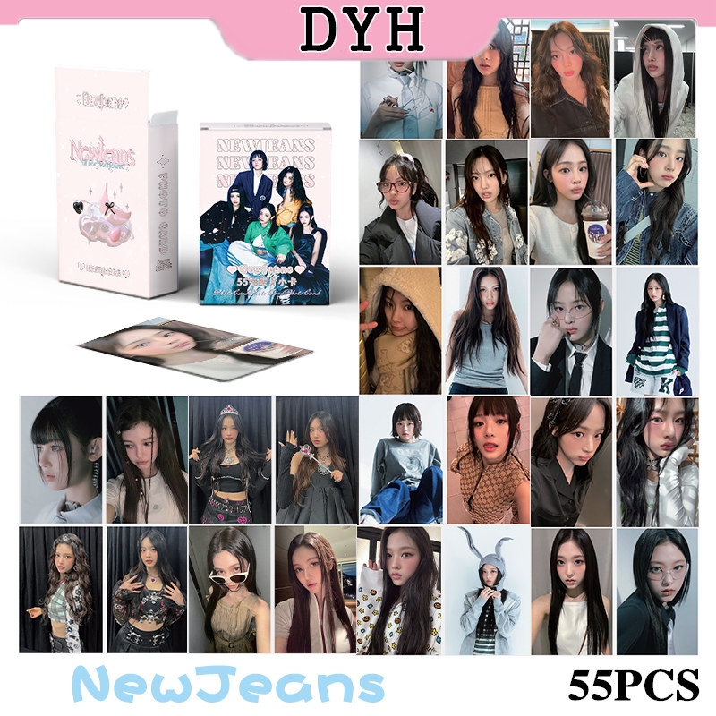 NewJeans การ์ด โปสการ์ด KPOP Laser Card 55 ชิ้น/กล่อง