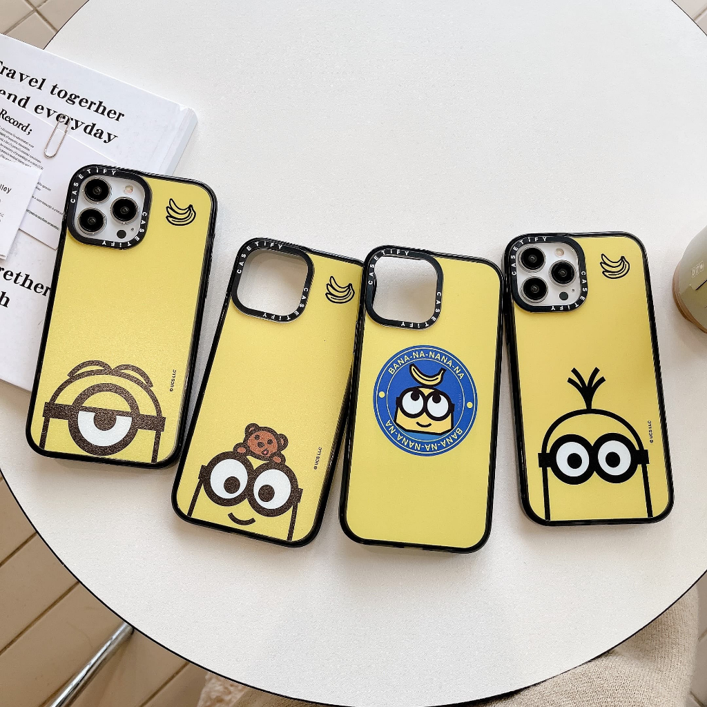 Casetify เคสโทรศัพท์มินเนี่ยนน่ารักสําหรับ iphone 16 Pro Max 15 Pro Max 15 Plus 14 Pro Max 14Plus i14 13 Pro Max i11 i13 13pro 12 Pro Max อะคริลิคฝาครอบป้องกัน