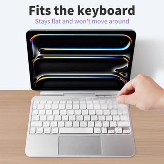 ฝาครอบคีย์บอร์ดสําหรับ iPad Pro M4 Air M2 Magic Keyboard 11/13 นิ้ว TPU วัสดุป้องกันคีย์บอร์ดโปร่งใสผิวกันน้ําป้องกันคราบ