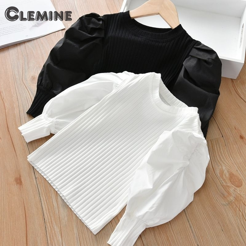 Clemine เสื้อแขนยาว ลายทาง สไตล์ใหม่ สําหรับเด็กผู้หญิง