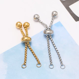 St.kunkka 3ชิ้น ตัวต่อสร้อยข้อมือ กันน้ำและไม่ซีดจาง โซ่ขยายสแตนเลสแบบปรับได้สำหรับสร้อยข้อมือ DIY
