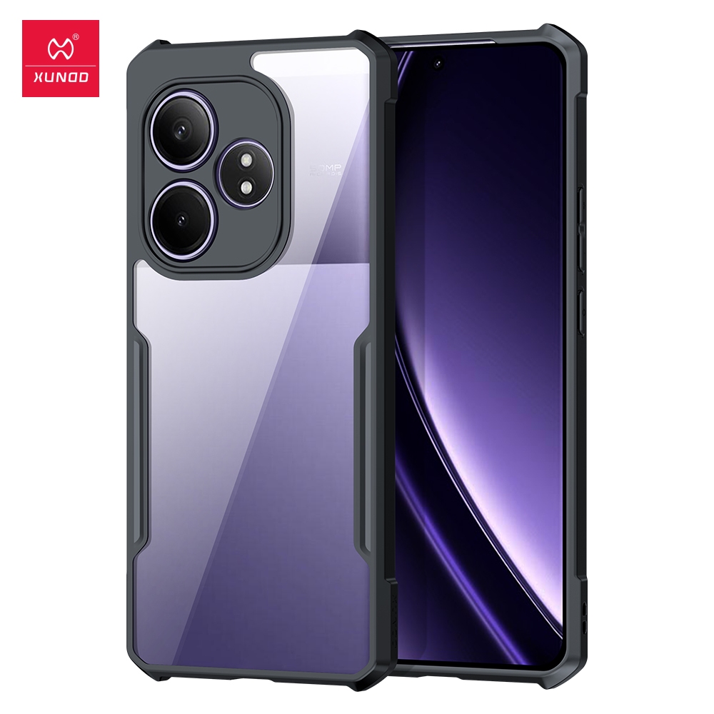 XUNDD Realme GT6/Realme GT 6T(Globle) Xunddเคสโทรศัพท์กันกระแทกลายนิ้วมือฝาหลังถุงลมนิรภัยเกราะป้องก