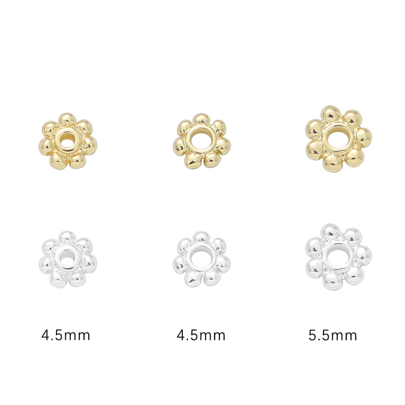 10ชิ้น/ถุง (ชุบตะกร้า) ทองแดงเกล็ดหิมะ ตัวเว้นวรรค พาเลท ตัวเว้นวรรค ใช้สําหรับเครื่องประดับ ทําเอง แขวนอุปกรณ์ตกแต่ง