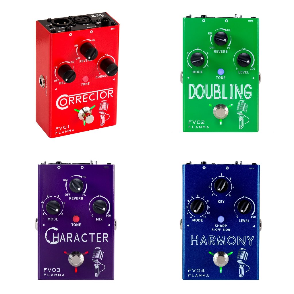 FLAMMA FV01 FV02 FV03 FV04 FV05 Vocal Effects Processor Pitch Correction พร้อม Delay Reverb Effects 