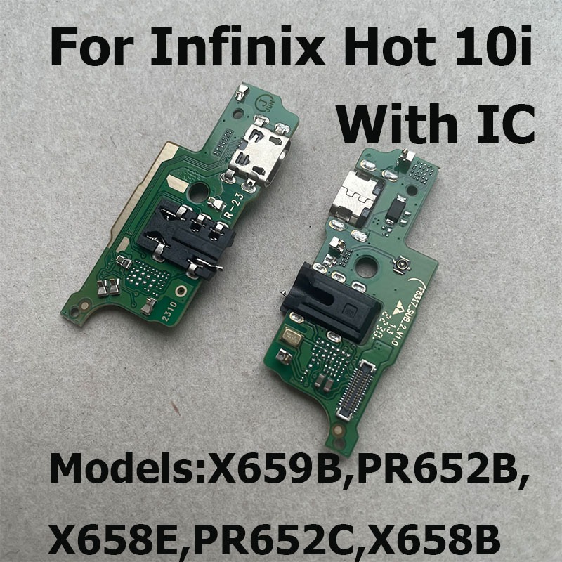 สําหรับ Infinix Hot 10i Fast USB ชาร์จ Dock Board Connector PCB Charger พอร์ต Flex สาย X659B PR658B 