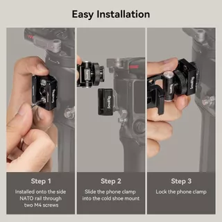 Smallrig Metal Phone Support with Cold Shoe Mount,เหมาะสําหรับ DJI RS 4 Mini#4382 #4301