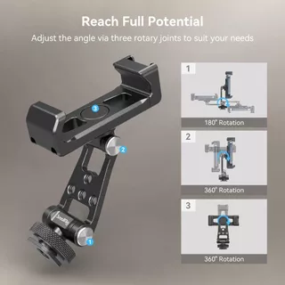 Smallrig Metal Phone Support with Cold Shoe Mount,เหมาะสําหรับ DJI RS 4 Mini#4382 #4301