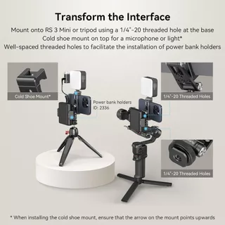 Smallrig Metal Phone Support with Cold Shoe Mount,เหมาะสําหรับ DJI RS 4 Mini#4382 #4301