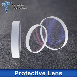 Dragon Diamond เลนส์เลเซอร์ป้องกันแสงอาทิตย์ Protective Lens Dia.18-37 Windows Quartz Fused Silica มม.D27.9-T4.1 27.9x4.1 30x5 18x2 20x2 30x2 สําหรับไฟเบอร์เลเซอร์ 1064nm เครื่องมือเรย์คุณภาพสูง