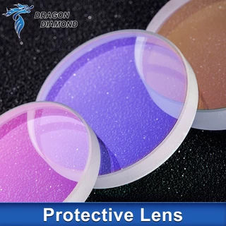 Dragon Diamond เลนส์เลเซอร์ป้องกันแสงอาทิตย์ Protective Lens Dia.18-37 Windows Quartz Fused Silica มม.D27.9-T4.1 27.9x4.1 30x5 18x2 20x2 30x2 สําหรับไฟเบอร์เลเซอร์ 1064nm เครื่องมือเรย์คุณภาพสูง