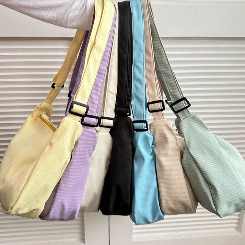 สีดําขนาดใหญ่-ความจุ ค โรสบอดี กระเป๋าอเนกประสงค์นักเรียนญี่ปุ่นในห้องเรียนกระเป๋าสาวแฟชั่นใหม่กระเป๋านักเรียนพร็อพกระเป๋าสบายๆสไตล์เรีย