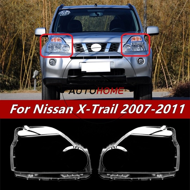 คุณภาพสําหรับ Nissan X-Trail T31 2007 2008 2009 2010 2011 ไฟหน้าฝาครอบหมวกเปลี่ยนหัวเลนส์แสงโคมไฟฝาค