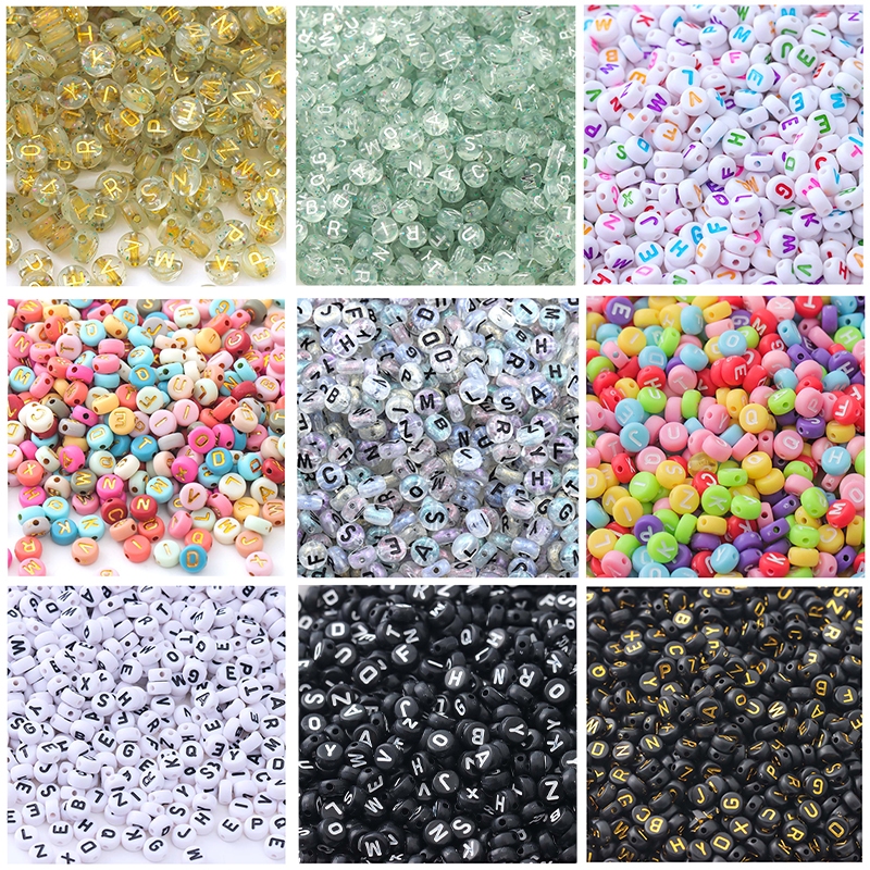 อินเทรนด์อะคริลิตัวอักษรลูกปัด150ชิ้น4x7มิลลิเมตรที่มีสีสันพลาสติกใสอวกาศจดหมายลูกปัดเสน่ห์สําหรับสร้อยข้อมือมิตรภาพสร้อยคออุปกรณ์ที่ทําด้วยมือทําเองแฟชั่นเครื