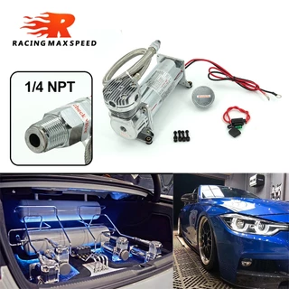 Universal 1/4NPT หรือ 3/8NPT 200PSI 480C 12V ชุดปั๊มช่วงล่างรถยนต์ Chrome / สีดํา