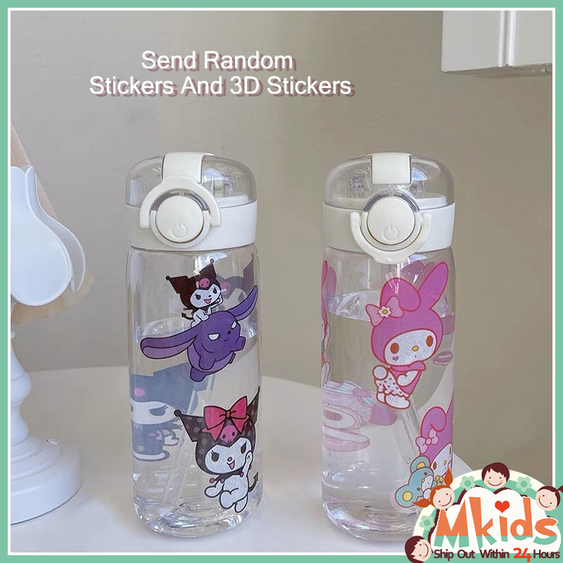 [MKIDS Fashion] เด็กรั่วซึมถ้วยน้ำพร้อมฟาง Kuromi 400ml Melody ความจุขนาดใหญ่สำหรับเด็กชายและเด็กหญิงถ้วยน้ำ