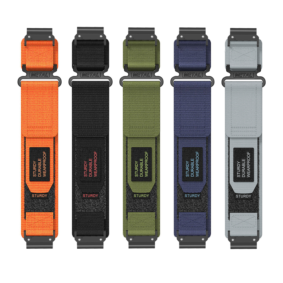 22mm 26MM สายผ้าใบทอไนลอนเหมาะสําหรับ Garmin Forerunner 935 945 955 965 Fenix 7 7X 6 6X 5 5X นาฬิกาสองส่วน Velcro สายรัดข้อมือกีฬา