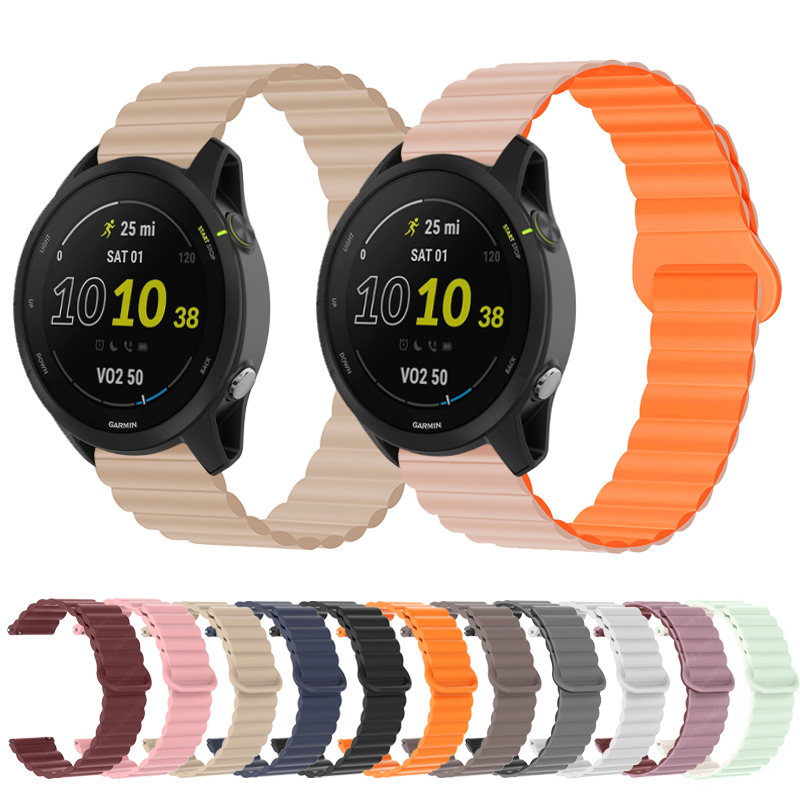สายซิลิโคนแม่เหล็กปิดสําหรับผู้เบิกทาง Garmin 570 42 มม. 245 Music 55 645 165