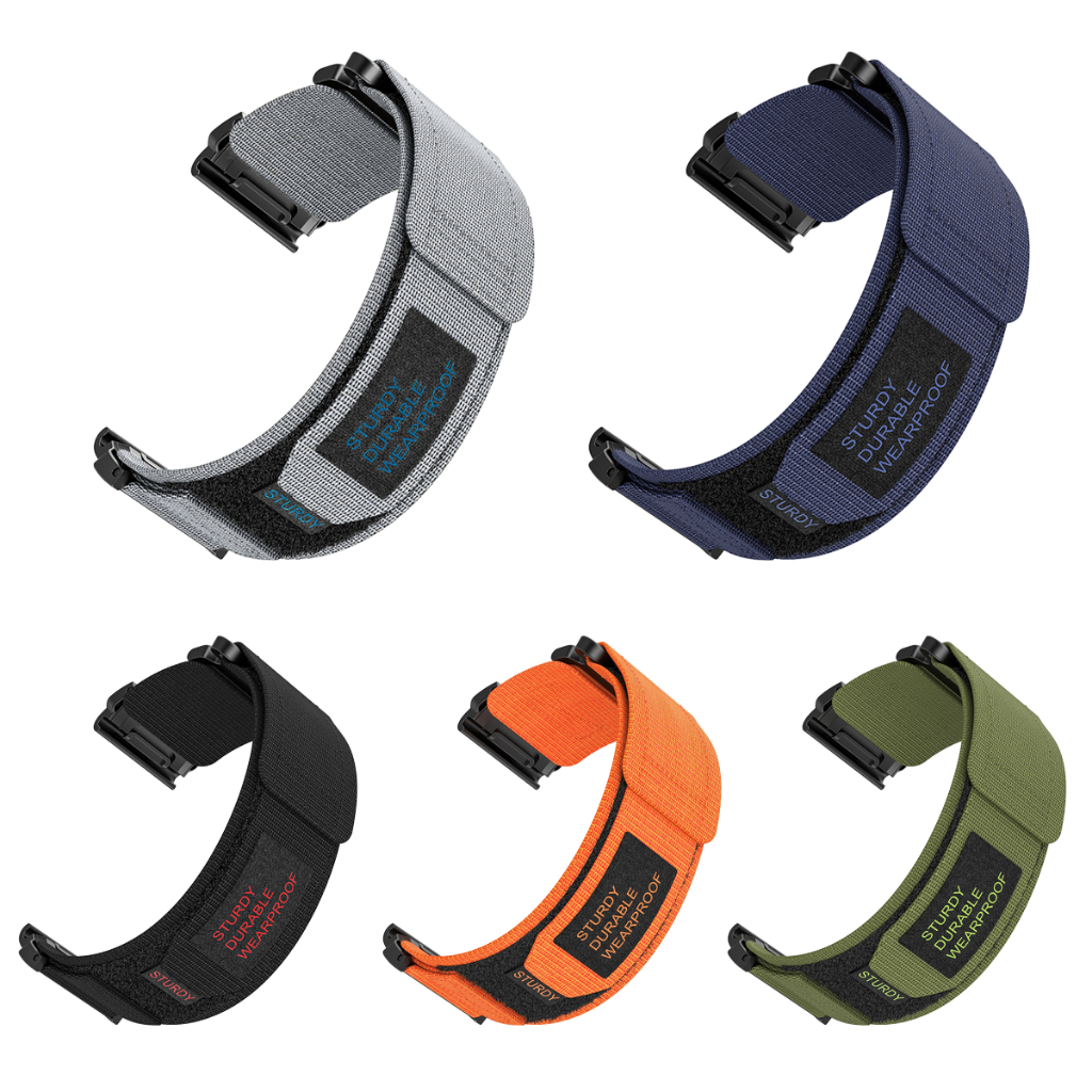 22mm 26MM สายผ้าใบทอไนลอนเหมาะสําหรับ Garmin Forerunner 965 955 945 935 Fenix 7 7X 6 6X 6Pro 5 5X 5P