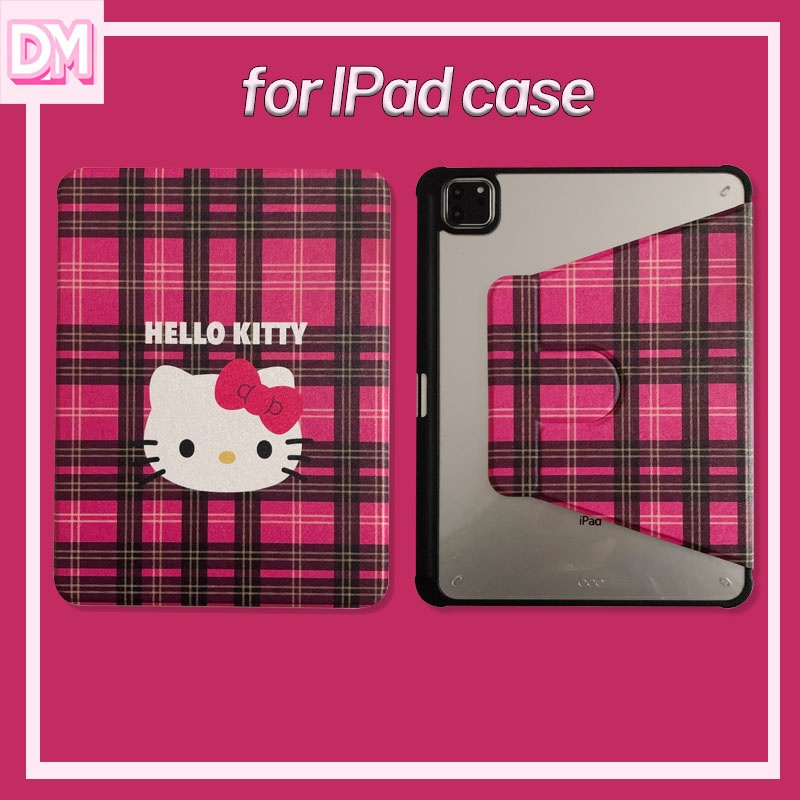 เคสป้องกัน Ipad hello kitty เคสไอแพด การ์ตูนเกาหลีญี่ปุ่น Sanrio 2022/21 Apple แท็บเล็ตป้องกันกรณี Bracket iPad789 Generation air6 ช่องเสียบปากกาใหม่ pro 11 นิ้ว 10th10.9