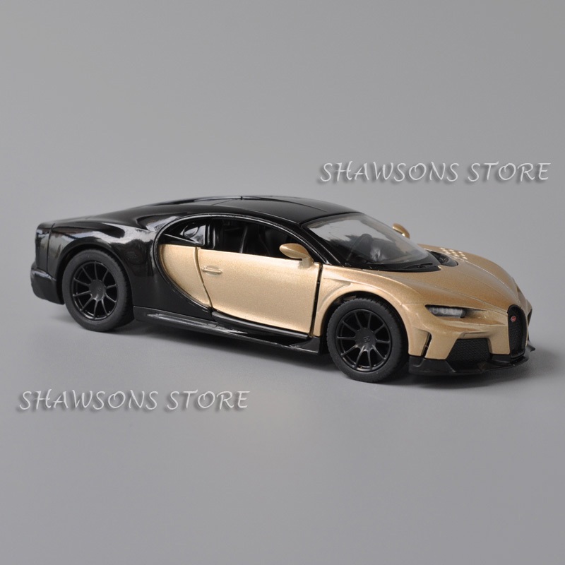 Kinsmart 1:38 Scale Diecast รุ่นรถของเล่น Bugatti Chiron Supersport ดึงกลับ Miniature Replica
