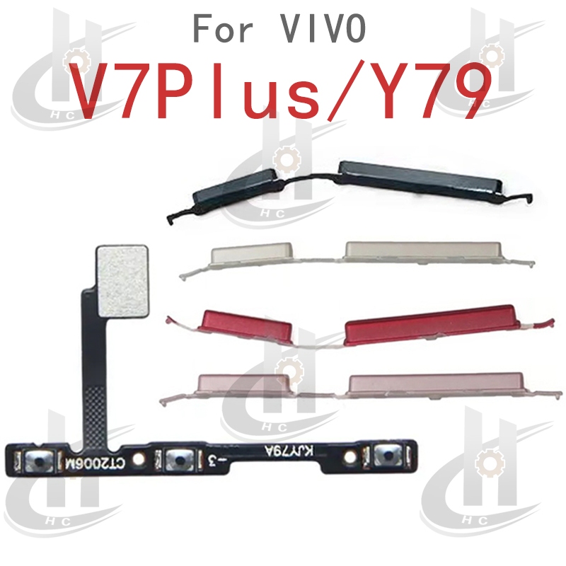 สําหรับ VIVO v7 plus Y79 เปิด/ปิดปุ่มสวิทช์ด้านข้าง Key Volume Up Down Flex Cable เปลี่ยนอะไหล่ซ่อม