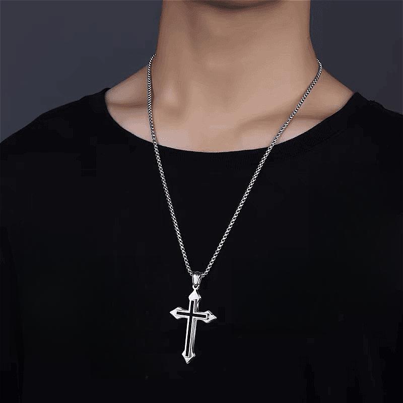 Cross Necklace 2282 จี้อุปกรณ์เสริมอินเทรนด์ ins สไตล์ฮาราจูกุ Street Unique All-Match ผู้ชายผู้หญิง