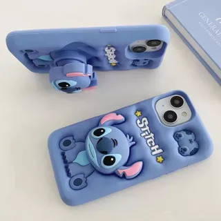 IPhone 17 16 15 Pro Max 14 Plus 12 13 12 11 X XS XR 7 8 Plus 6 6S 3D ตัวการ์ตูนพร้อมขายึดขาตั้งด้ามจับเคส TPU แบบนุ่มฝาครอบ