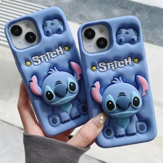 IPhone 17 16 15 Pro Max 14 Plus 12 13 12 11 X XS XR 7 8 Plus 6 6S 3D ตัวการ์ตูนพร้อมขายึดขาตั้งด้ามจับเคส TPU แบบนุ่มฝาครอบ
