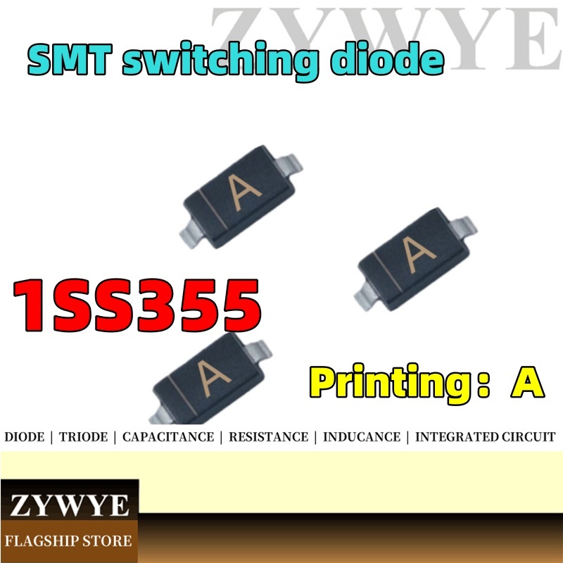 ยี่ห้อใหม่ 1SS355 L1SS355T1G หน้าจอการพิมพ์ SOD-323 80V 100mA Patch สวิทช์ไดโอด