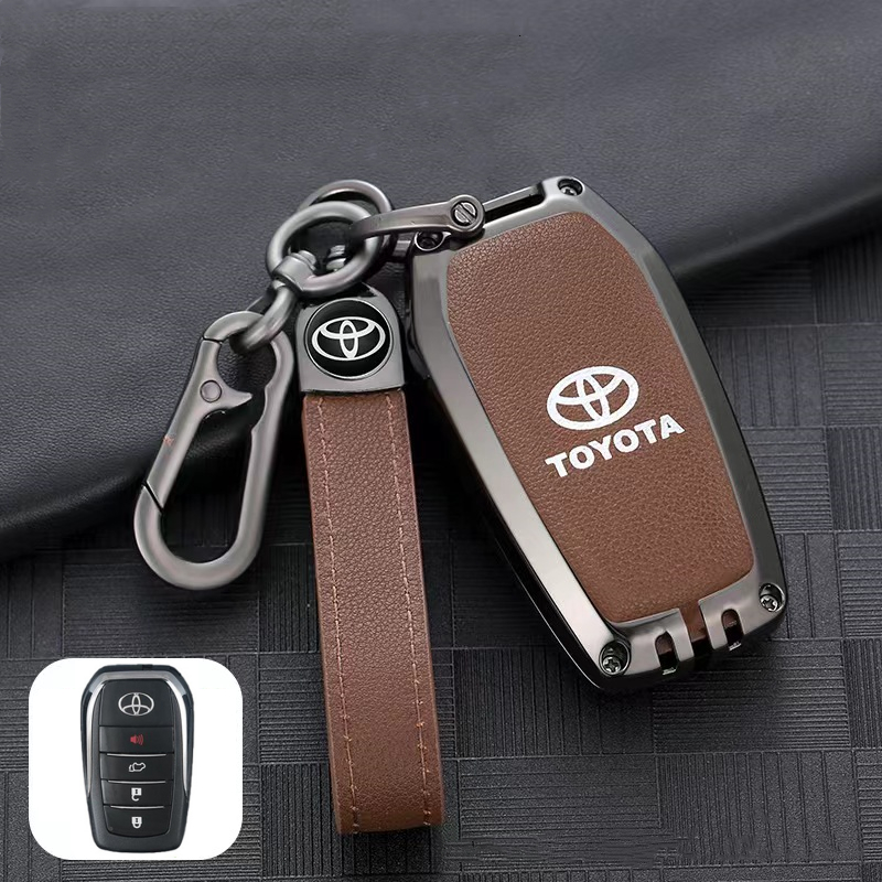 (ไม่เหมาะสำหรับคีย์พลิก)【พร้อมส่ง】เคสกุญแจรถยนต์ โลหะผสม สําหรับ Toyota Fortuner 2022 2023 2024 Fort