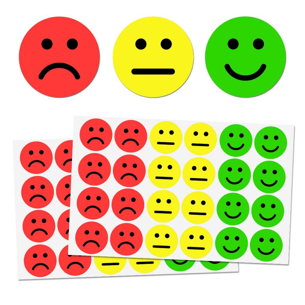 240ชิ้น/แพ็ค1นิ้วรอบยิ้มใบหน้าสติ๊กเกอร์สีแดงสีเหลืองสีเขียวอีโมติคอนสติกเกอร์กาวตนเองปิดผนึกฉลากเด็กเครื่องเขียนสติกเกอ