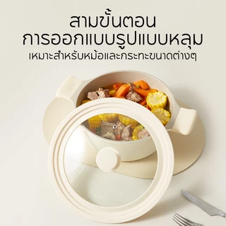 Redchef ฝาแก้วซิลิโคน อเนกประสงค์ พร้อมลูกบิด สําหรับหม้อ กระทะ หม้อ กระทะ 24-26-28 ซม.
