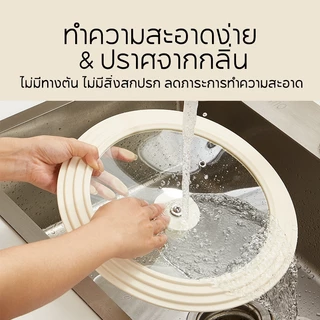 Redchef ฝาแก้วซิลิโคน อเนกประสงค์ พร้อมลูกบิด สําหรับหม้อ กระทะ หม้อ กระทะ 24-26-28 ซม.