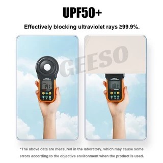 GEESO เลือกได้ 7 สี Automatic ร่ม 24 Ribs UPF50+ 23นิ้ว ร่มพับลม เส้นผ่าศูนย์กลาง 105ซม