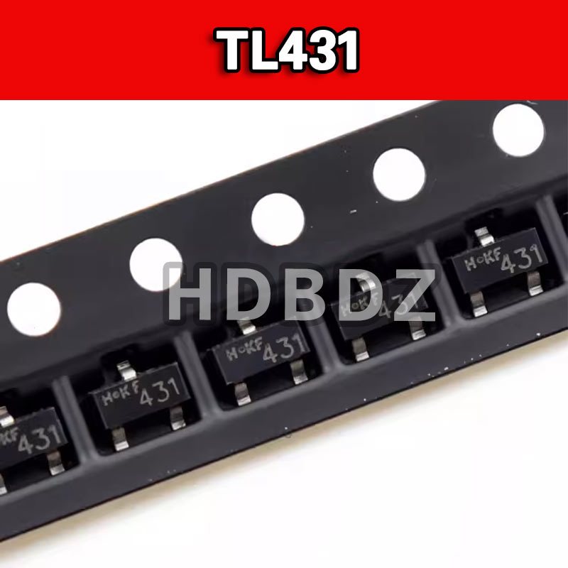 100pcs TL431 431 SOT-23 0.5% Precision Voltage Regulator Triode SMD IC