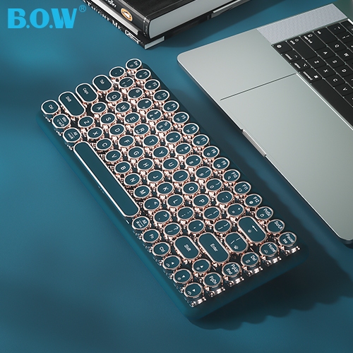 BOW G502 Gaming Mechanical Keyboard Hot Swappable สามโหมดแบบมีสาย / ไร้สาย 2.4G/บลูทูธคีย์บอร์ดพร้อม