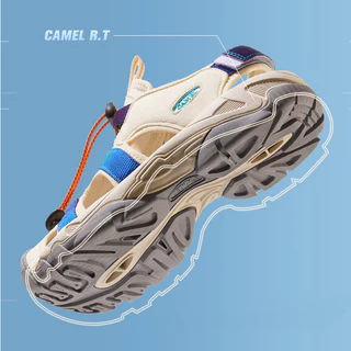 CAMEL CROWN รองเท้าแตะกันลื่นกลางแจ้งของผู้หญิงรองเท้าชายหาดลำลอง