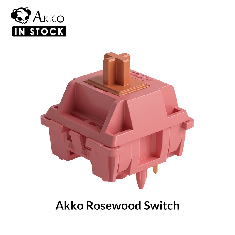Akko Rosewood Switches low-pitch พร้อม 5 พินและ Stable กันฝุ่น Stem สําหรับ Mx Mechanical Keyboard