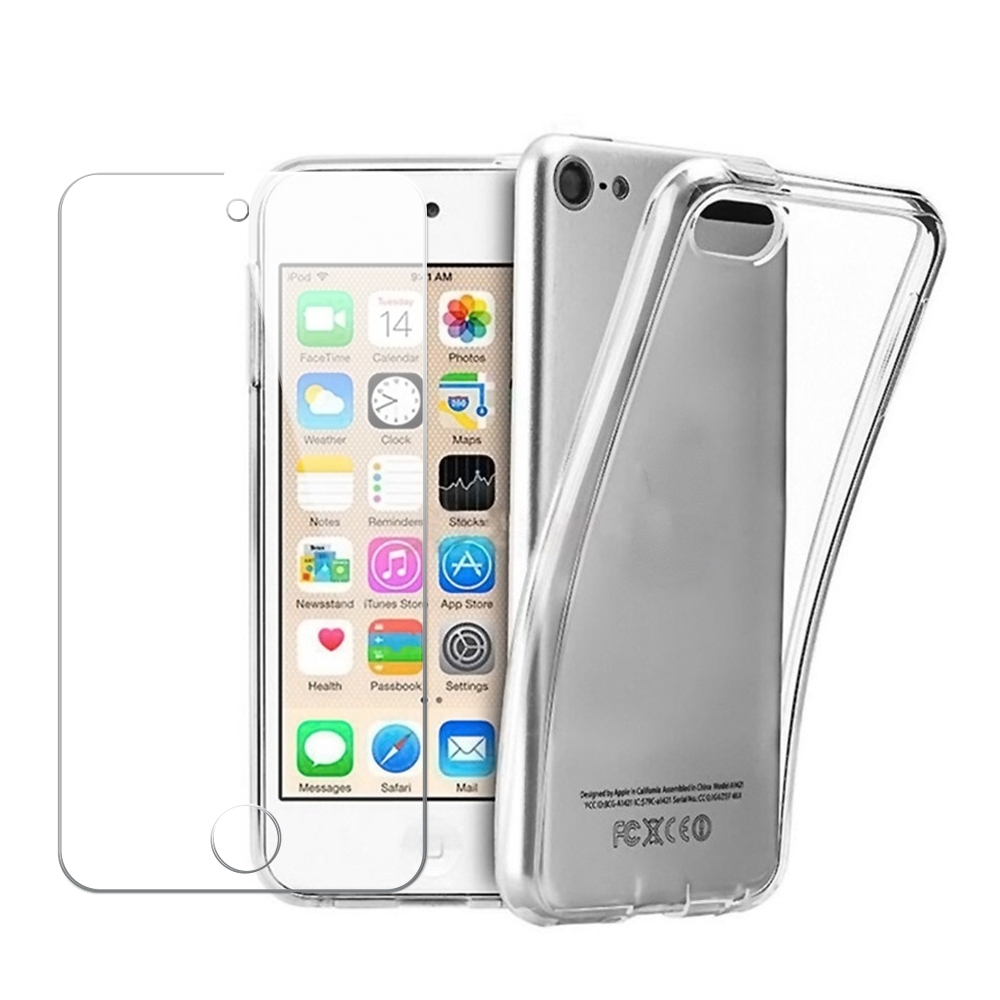 2-in-1 Soft ป้องกันผิวสําหรับ Apple iPod Touch 5 6 7 ป้องกันหน้าจอกระจกนิรภัยสําหรับ touch 5g 5th 6g
