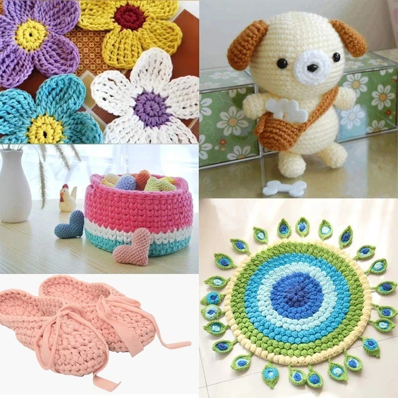 ชุดเข็มถักโครเชต์ 58 ชิ้น/ชุด DIY ไหมพรมถัก แบบพกพา กระเป๋า สําหรับผู้เริ่มต้น พร้อมอุปกรณ์เสริมสำหรับงานเย็บปักถักร้อย